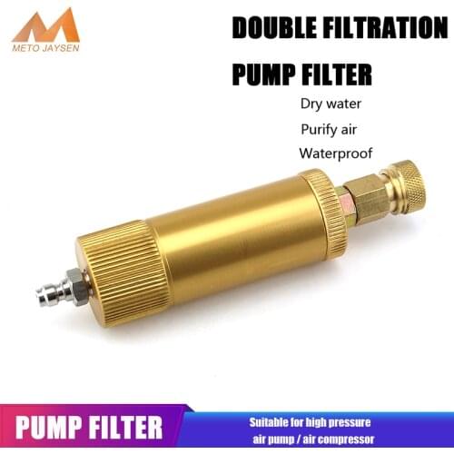 M10x1 Thread Hand Pump Filter Paintball PCP Water-Oil Separator with Filtering Cotton Quick Coupler Purify Air 300bar 4500psi
