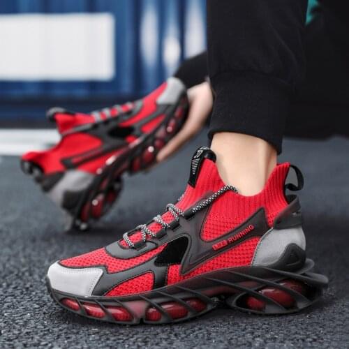 Spring New Blade Running Shoes For Men Breathable Sneakers Cushioning Sports Shoes Oudoor Hard-wearing Jogging Shoes Zapatillas