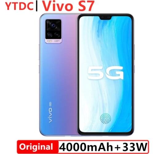 Originial vivo s7 phone 8GB 128GB 5G SmartPhone 4000 mAh 6.44 AMOLED Screen Front 44.00MP Rear 64.00MP Face ID Cell Phone