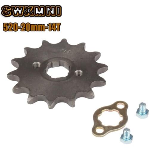 Motorcycle Steel 520 chain 20mm 14T Teeth Front Engine Sprocket For Honda Lifan ZongShen YCF ATV Quad Dirt Pit bike Buggy