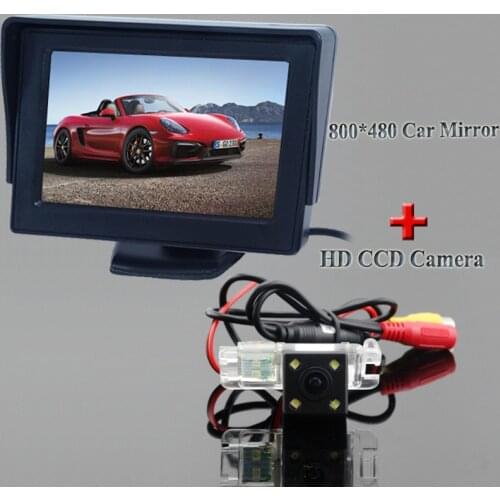 Suitable for Ford- Focus hatchback/Mondeo/Fiesta new car reversing camera bring led lights with 4.3" led car screen monitor