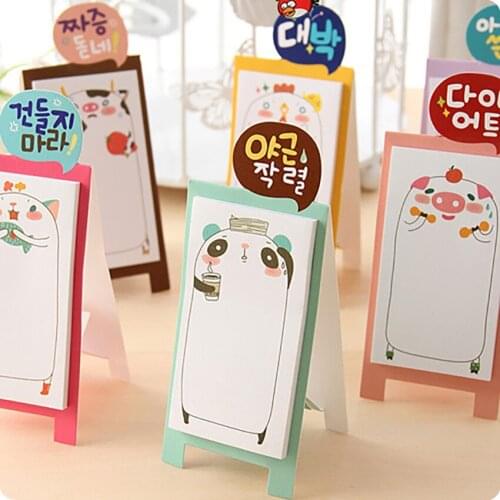 Rectangular Cartoon Sticky Note Cute Self-Stick Pads 31 Sheets/ Pad Decorative Bookmark Marker Dairy Planner Great for Reminders