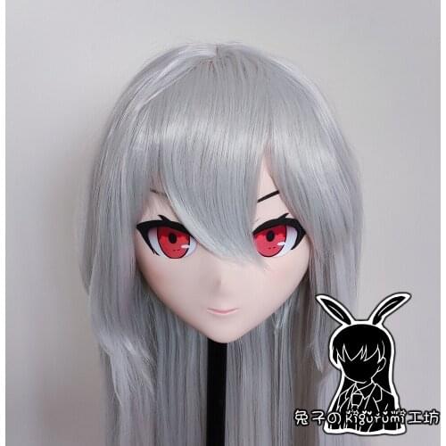 RB277)Full Head Female Resin Cosplay Japanese Role Play Kigurumi Mask Crossdresser Doll Transgender Mask