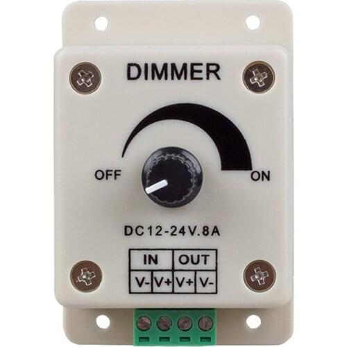 Voltage Regulator 12-24V 8A LED Adjustable Brightness Bulb Light Bar Driver Monochrome Lamp Power Controller