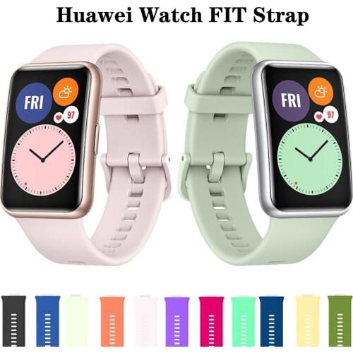 Silicone Band For Huawei Watch FIT Strap Smartwatch Accessories Replacement Wrist bracelet correa huawei watch fit 2021 Strap