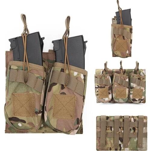 Tactical Molle Magazine Pouch Single/Double/Triple Rifle Mag Bag for AK 47 74 Storage Package Cartridge Holder Hunting Accessory
