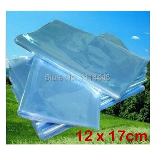 12 x 17 cm PVC Heat Shrinkable Bags Film Wrap Cosmetic Packaging Wrap Materials 500 pcs