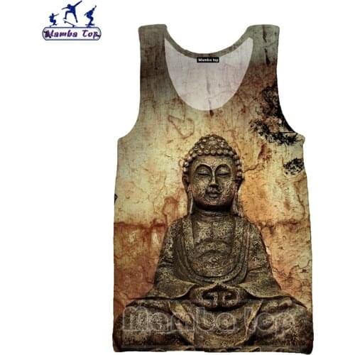 Mamba top 2020 3D Print Buddhism Vest Religion Mens Tank Tops Anime Black Shirt Sleeveless Belief Women Camping Men Undershirt
