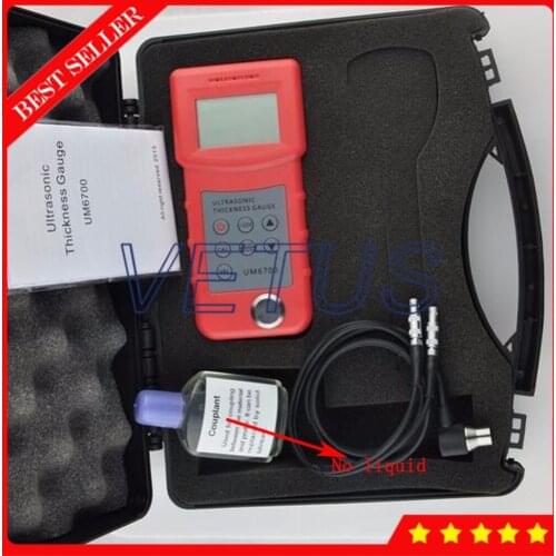 UM6700 4.5 Digits LCD EL backlight Ultrasonic Thickness Gauge Meter with 0.1mm Resolution Sound Velocity Calibration function