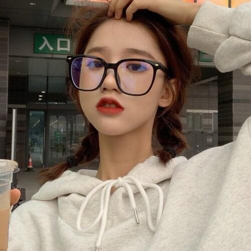 Veshion New Large Frame Anti-blue Light Computer Flat Mirror Fashion Trend Square Glasses Frame TR90 Myopia Glasses Frame Male