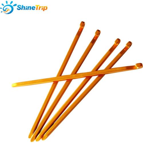 ShineTrip 10Pcs 16cm Aluminum Alloy Tent Pegs Garden Stakes Ground Nail Heavy Duty Hammock Camping For Awning Canopy Flysheet