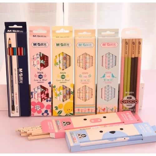12 pcs Standard pencil Cartoon HB pencils for drawing lapices Stationery Office school supplies material escolar infantil 6868