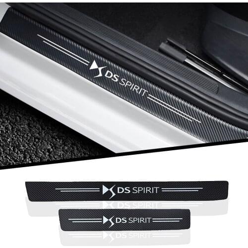 4cps car sticker carbon fiber texture cloth threshold protection For DS SPIRIT DS3 DS4 DS4S DS5 DS 5LS DS6 DS7 WILD RUBIS