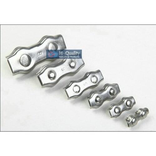 50PCS/LOT Stainless Steel Duplex Wire Rope Clips M3 FREE SHIPPING 50PCS/LOT 304T Wire Rope Fittings