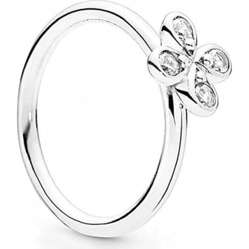 Ajax 925 Sterling Silve Four-Leaf Clover Engagement Ring Female Famous Brand Fine Jewelry Accessories Birthday Gifts For Ladies