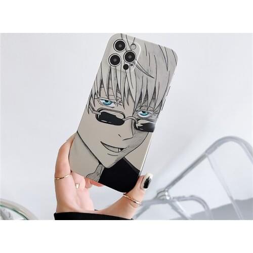 Jujutsu Kaisen Gojo Satoru Phone Case Cover for Iphone 12 Pro Max X XR XS MAX 6 7 8 Plus 11 Pro Max