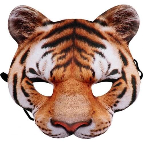 Attractive Durable Lovely Tiger Shape Halloween Face Cover for Friends