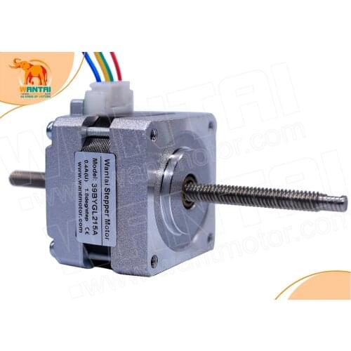 EU Ship&Free Ship) 5PCS wantai Nema 16 Stepper Linear Motor of 100mm Stoke Length 39BYGL215A,12VDC,0.4A