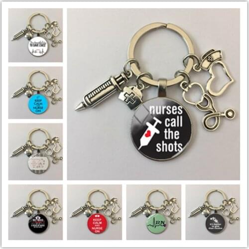 Beautiful Doctor Angel Pattern Badge Keychain Mini Medical Model Best Nurse Day Keychain Medical Graduation Gift