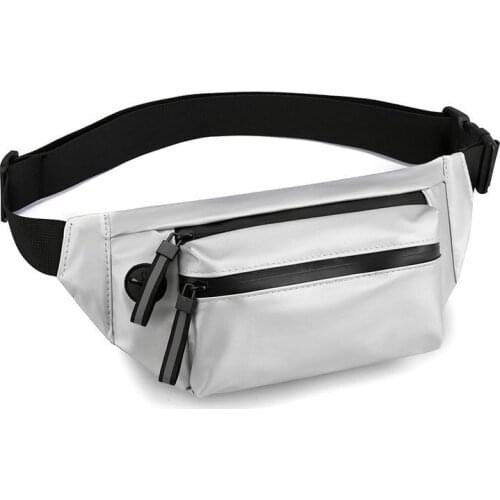 Fashion Waist Bag Waterproof Man Chest Bag with Earphone Hole Outdoor Sports Crossbody Belt Chest Bag Running Packs