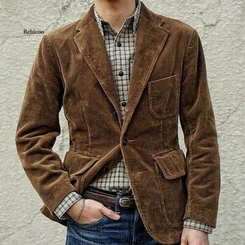 Men Winter Coat European and American Mens Lapel Solid Color Corduroy Jacket Coat Men Bomber Jacket Plus Size Clothes