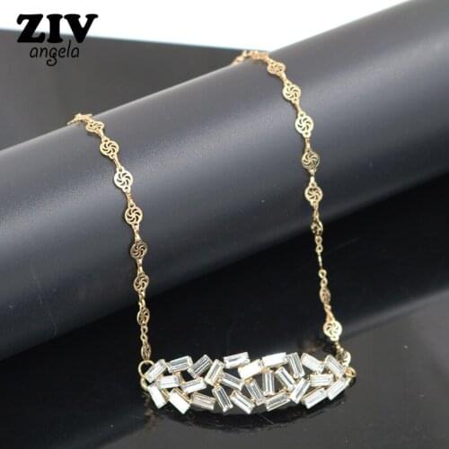 New fashion jewelry crystal pendant rope chain gift for female girl cool design