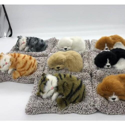 Plush Simulation Cat Stuffed Toy Home Car Decor Embedded Bamboo Charcoal Bag Cute Doll Model Toy Gift For Office Home Decoration
