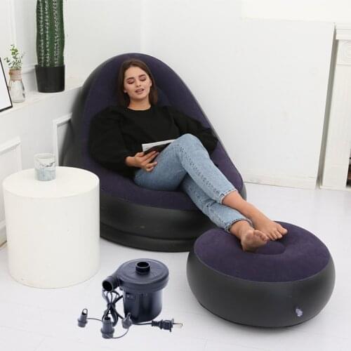 2 Set Portable Lazy Inflatable Sofa Garden Sofa Outdoor Furniture Outdoor Beach Fashion High Quality Inflatable Bed