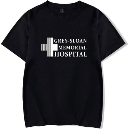 Greys Anatomy T shirt Men women Grey Sloan Memorial Hospital T Shirt Meredith Grey Derek Shepherd Greys T-shirt Tee Clothes