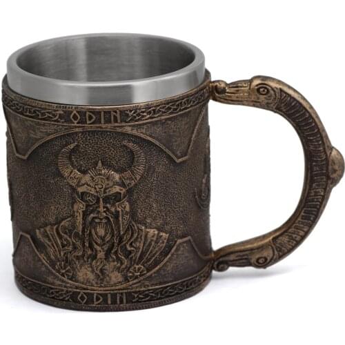 Nordic Viking Odin Tankard Dragon Scandinavian Mug Nordic Beer Cup