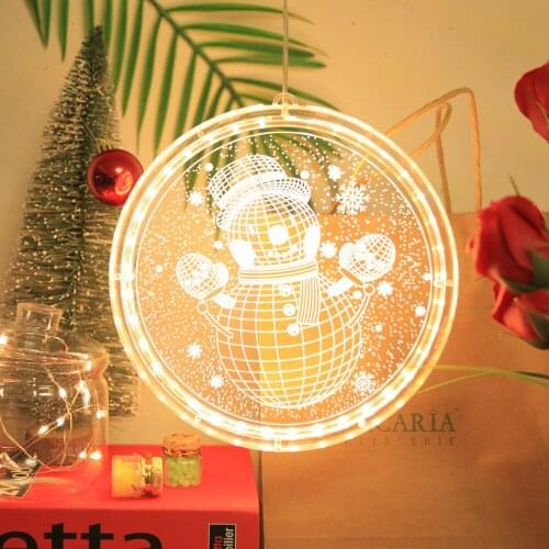 Led String Lamp Single 3d Hanging Lamp Home Decor Modeling Holiday Layout Window Christmas Light For Living Room Indoor Lighting