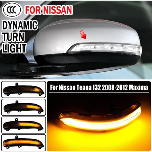 2pcs Dynamic Turn Signal LED Side Rearview Mirror Indicator Blinker Repeater Light For Nissan Teana 2008-2019 Taiwan