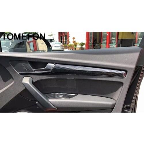 TOMEFON For Audi Q5 FY 2018 2019 Door Window Lift Control Switch Button & Handle Panel Cover Trim Interior Accessories ABS