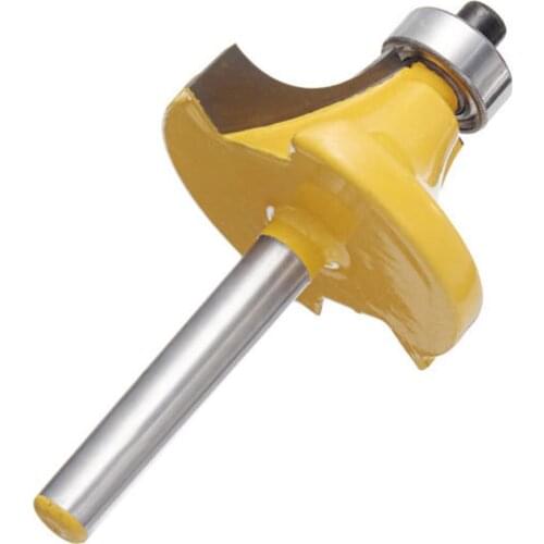 1pc 1/4" Shank 3/4" Radius Carbide Round Woodworking Over Edging Router Bit Wood Cutter Trimming Engraving Carving Cutting Tool