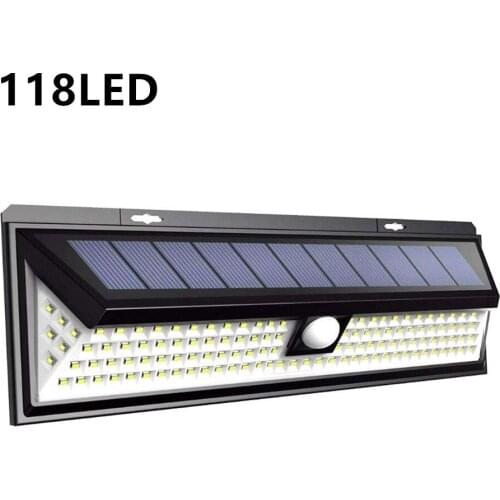 Solar Lamp 118 LED PIR Motion Sensor Lamp Outdoors IP65 Waterproof Solar Garden Lights Emergency Security Light Solar Wall Lamp