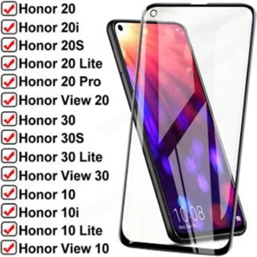 Anti-Burst Tempered Glass For Huawei honor view 20 Pro 30 Lite 10i 20i 20S 30S Screen Protector Honor V10 V20 V30 Glass Film