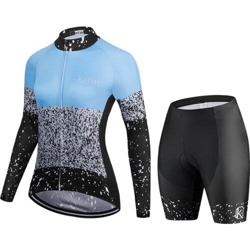 Womens Cycling Jersey Kafitt Summer Feminine Ciclismo Long Sleeves Road Bike Clothing Riding Shirt Wholesale Bicycle Clothes XL