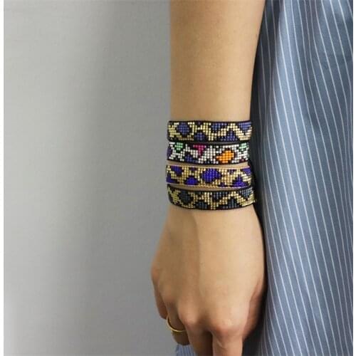 ZHONGVI Vintage Leopard Miyuki Beaded Bracelet Women Bileklik Fashion Handmade Woven Bracelets Pulseras Mujer Moda 2021 Jewelry