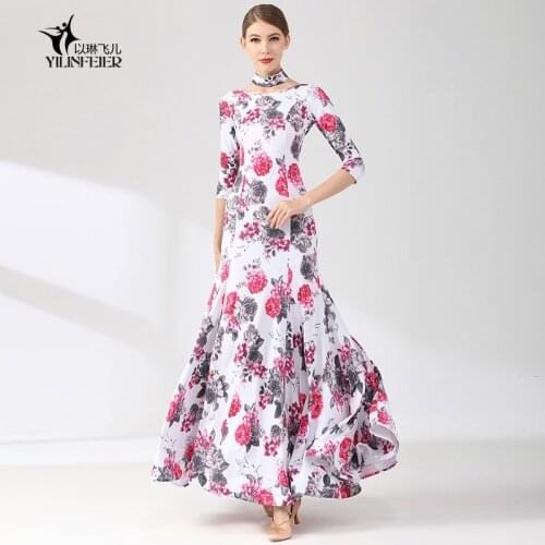 2021 New ballroom dance competition dress dance ballroom waltz dresses standard dance dress women ballroom dress S9075