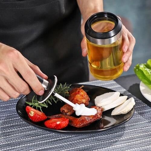 250ml Glass Seasoning Container Dispenser Bottle Spoon and Lid Integrated Spice Jar Combination Seasoning Jar Kitchen Supplies