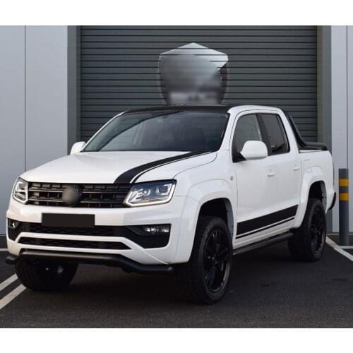 4 Pcs/set include 1piece hood 、2pieces side door 、1piece tail door stripe graphic vinyl car sticker fit for vw amarok 2009-2018