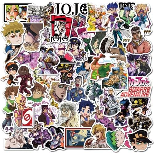 50Pcs Jojos Bizzare Adventure Stickers For Motorcycle Car Luggage Laptop Bicycle Fridge Skateboard Anime Notebook Stickers F4