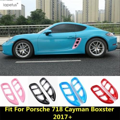 Side Engine Bonnet Hood Fender Air Intake Flow Outlet Vent Cover Kit Trim Accessories For Porsche 718 Cayman Boxster 2017 - 2021