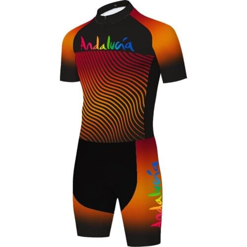 Andalucia Laser Cut One piece skinsuit 2021 Traje Ropa Maillot Conjunto Masculino Triathlon Ciclismo Tricota Ciclismo Hombre