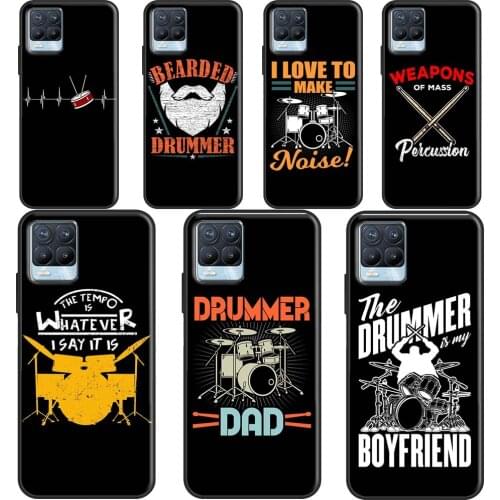 Drum Drummer Music DJ For OPPO Realme 8 Pro Q3 6 7 Pro GT Neo C3 C21 Case For OnePlus 9 8 Pro Nord 8T 9R Cover