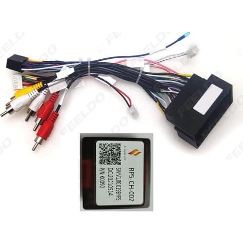 FEELDO 5Set Car 16pin Android Wiring Harness USB Cable With Canbus For Jeep grand Cherokee 2014 - 2017