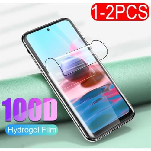 Full cover hydrogel protective film for xiaomi redmi note 10 pro xiomi redme 10pro note10 s screen protector 1-2pcs not glass