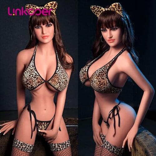 Linkooe 158cm Sex Dolls Silicone Super Beauty Realistic Thin Waist Adult Love Doll Life Size Vaginal Oral Anal Sex Toys for Men