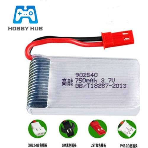 3.7v 750mah Lipo Battery for syma X5 X5C X5S X5SC X5HW X5HC X5SW M68 X300 X400 X500 X800 HJ819 RC Drone Part 3.7v battery 1pcs
