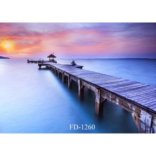 Sea Bridge Photography Backdrop for Photo Studio Background Photographic Props Portrait Children Baby Shower New Born Photocall